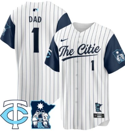 Dad Jersey 1 Minnesota Twins 2025 City Connect Concept Stitched White