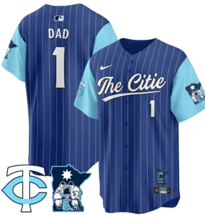 Dad Jersey 1 Minnesota Twins 2025 City Connect Concept Stitched Royal