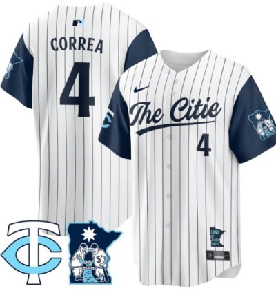 Carlos Correa Jersey 4 Minnesota Twins 2025 City Connect Concept Stitched White