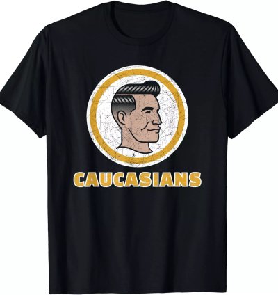 Caucasian Funny Vintage Caucasian Pride Gift T-shirt Size S-5xl