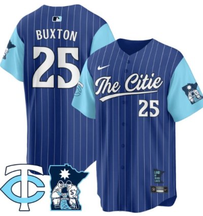 Byron Buxton Jersey 25 Minnesota Twins 2025 City Connect Concept Stitched Royal