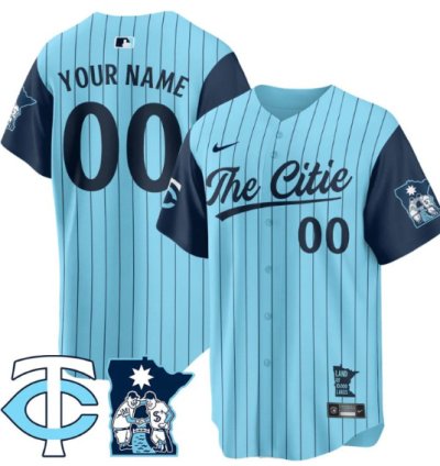 Custom Minnesota Twins Jersey 2025 City Connect Concept Stitched Blue