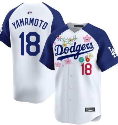 Yamamoto Jersey 18 Dodgers X Takashi Murakami 2025 Vapor Limited Stitched Alternate