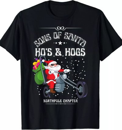 Sons Of Santa Funny Motorcycle Christmas Funny Gift T-shirt S-5xl