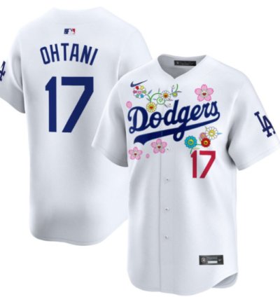 Shohei Ohtani kanji Jersey 17 Dodgers X Takashi Murakami 2025 Vapor Stitched White