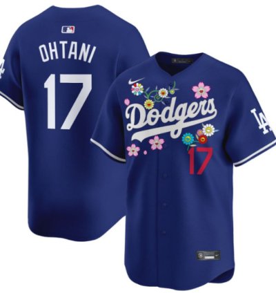 Shohei Ohtani kanji Jersey 17 Dodgers X Takashi Murakami 2025 Vapor Stitched Royal