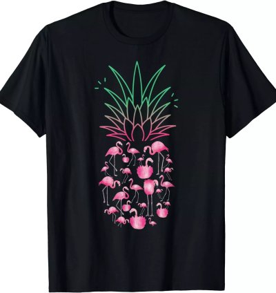 Pineapple Pink Flamingo Summer Fruit Hawaiian Men Women Kids T-shirt Size S-5xl