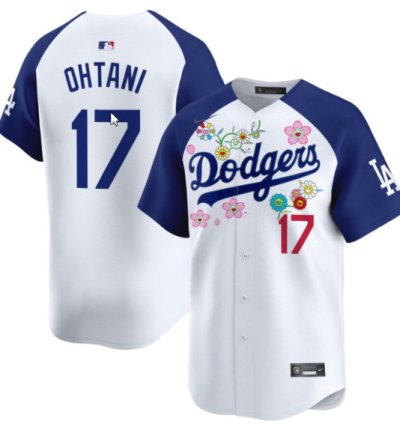 Shohei Ohtani kanji Jersey 17 Dodgers X Takashi Murakami 2025 Vapor Stitched Alternate