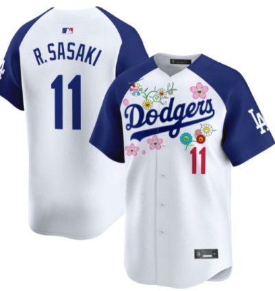Roki Sasaki Jersey 11 Dodgers X Takashi Murakami 2025 Vapor Limited Stitched Alternate