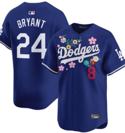 Kobe Bryant Jersey 24 Dodgers X Takashi Murakami 2025 Vapor Limited Stitched Royal