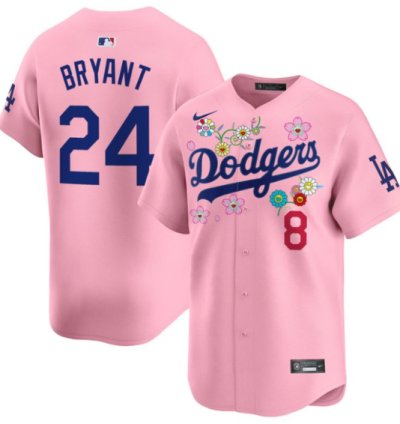 Kobe Bryant Jersey 24 Dodgers X Takashi Murakami 2025 Vapor Limited Stitched Cherry Blossom