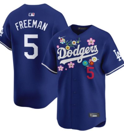 Freddie Freeman Jersey 5 Dodgers X Takashi Murakami 2025 Vapor Limited Stitched Royal