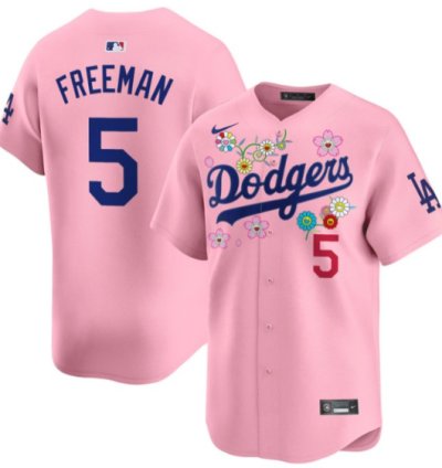 Freddie Freeman Jersey 5 Dodgers X Takashi Murakami 2025 Vapor Limited Stitched Cherry Blossom
