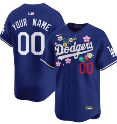 Custom Dodgers Jersey Takashi Murakami 2025 Vapor Premier Limited Stitched Royal