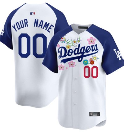 Custom Dodgers Jersey Takashi Murakami 2025 Vapor Premier Limited Stitched Alternate