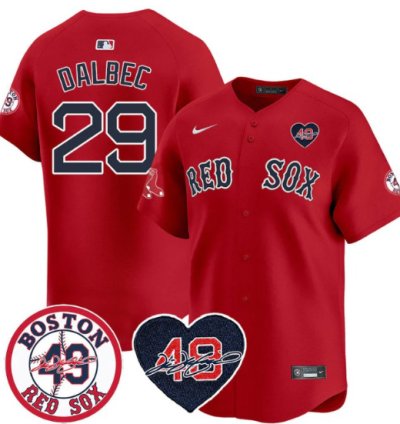 Bobby Dalbec Jersey 29 Boston Red Sox Tim Wakefield Memorial Patch Stitched Red