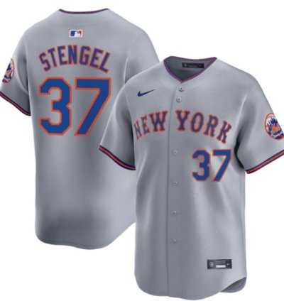 Casey Stengel 37 New York Mets Grey Jersey - All Stitched