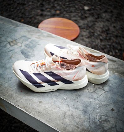 Adidas Adizero Adios Pro 4 chalk White Grey Strata Impact Orange