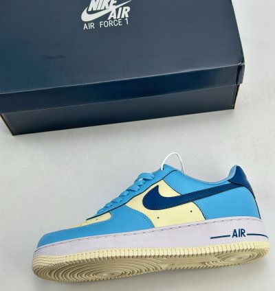 200 Nike Air Force 1 Low 07 Aquarius Blue Blue Rice Hf4837-407 -