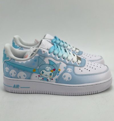 240 Nike Air Force 1 Low 07 White Blue Coulomi -