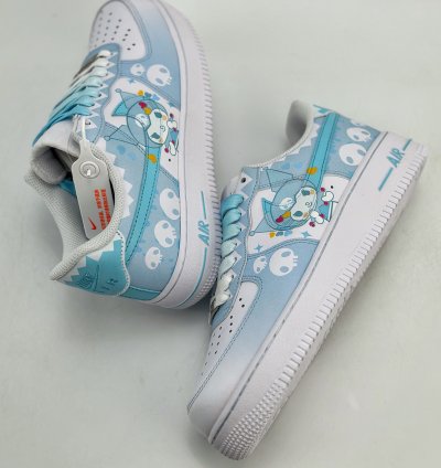 240 Nike Air Force 1 Low 07 White Blue Coulomi -