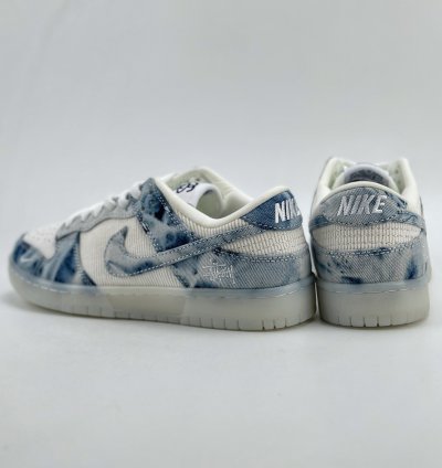 280 Nike Sb Dunk Low X Stussy White Blue Denim Jh8039-937