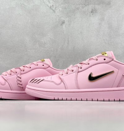 200 K Version Of Air Jordan 1 Low Method Of Make Aj1 Joe 1 Pink Gold Low-top Cul