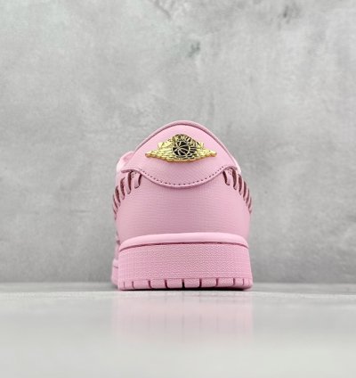 200 K Version Of Air Jordan 1 Low Method Of Make Aj1 Joe 1 Pink Gold Low-top Cul