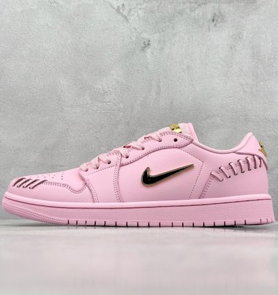 200 K Version Of Air Jordan 1 Low Method Of Make Aj1 Joe 1 Pink Gold Low-top Cul