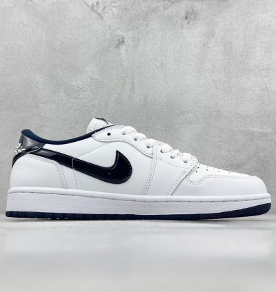 200 K Version Air Jordan 1 Low 85 Metallic Blue Aj1 Joe 1 Metallic White Blue Fb