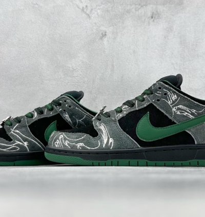 340 S2 There Skateboards X Nk Sb Dunk Low Graffiti Art Style Joint Sb Low-top Ca