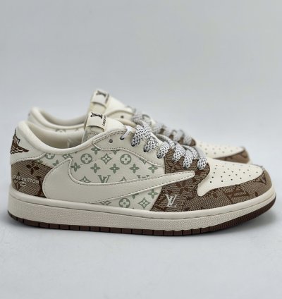 280 Air Jordan 1 Retro Low X Louis Vuitton X Travis Scott Three-party Joint Full