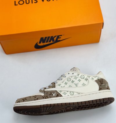 280 Air Jordan 1 Retro Low X Louis Vuitton X Travis Scott Three-party Joint Full