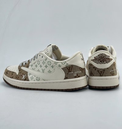 280 Air Jordan 1 Retro Low X Louis Vuitton X Travis Scott Three-party Joint Full