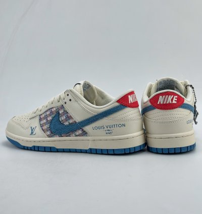 280 Nike Sb Dunk Low X Louis Vuitton White And Blue Chanel Style Xx2025-323 - Pu