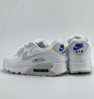 190 Nike Air Max 90 Photo Blue Pure White Retro Wear-resistant Low-top Running S