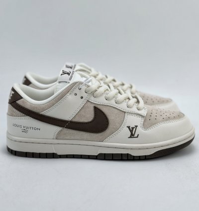 180 Nike Sb Dunk Low X Louis Vuitton White Brown Lv6188-001 -