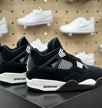 450 Jordan Aj4 Mid-top Retro Casual Sports Culture Basketball Shoes Matte Black
