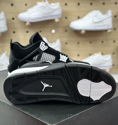 450 Jordan Aj4 Mid-top Retro Casual Sports Culture Basketball Shoes Matte Black