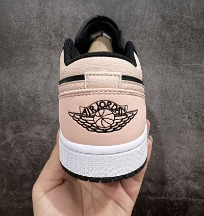 180 Air Jordan Aj1 Low Low-top Black And Pink Low-top 553558-034 -