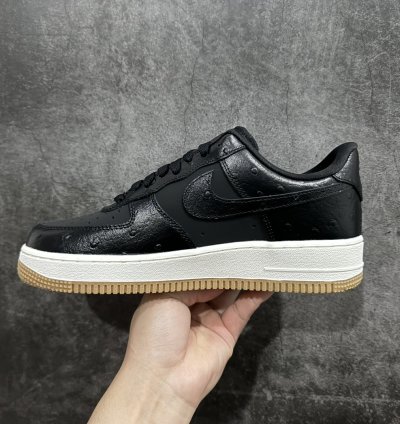 200 Wmns Air Force 1 07 Lx Black And White Crocodile Pattern Dz2708-002 -