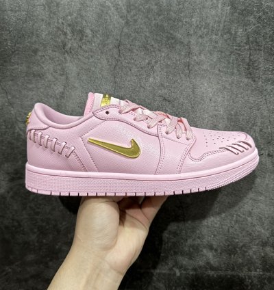 200 Air Jordan 1 Low Gold Powder Toe Aj1 Joe 1 Low Top Casual Shoes