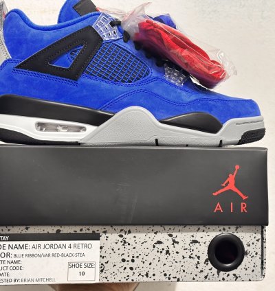 550 Air Jordan 4 Retro Eminem Encore Aj4 Joe 4 Heim Blue -