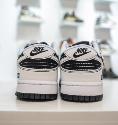280 Nike Sb Dunk Low X Supreme Black And White Double Hook Fc1688-144 - H