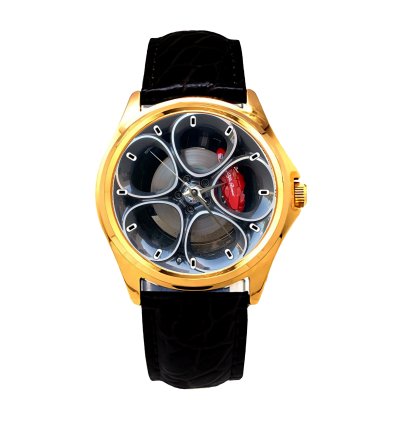 Alfa Romeo Giulia Ti Sport Leather Gold Sport Metal Watch