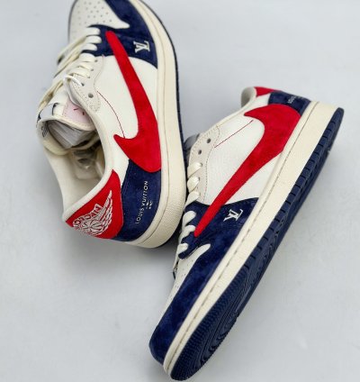 280 Travis Scott X Nike Air Jordan 1 Low X Louis Vuitton Three-party Joint Yq208