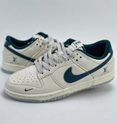 280 Nike Sb Dunk Low X Louis Vuitton White Navy Blue Starry Sky Cf3688-004 -213