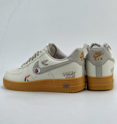 240 Nike Air Force 1 Low 07 Bugs Bunny Graffiti Off-white Rubber Xc2351-660 -