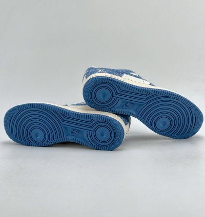 260 Nike Air Force 1 Low 07 X Mlb White Blue Denim Hd1968-028