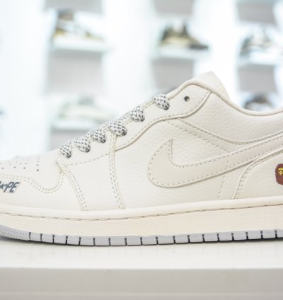 270 Bape X Air Jordan Aj1 Low Low-top Joint Custom Color Wg8850-003 -